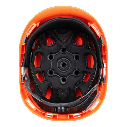 Portwest PS73 Height Endurance Mountaineer Helmet in Orange - back view