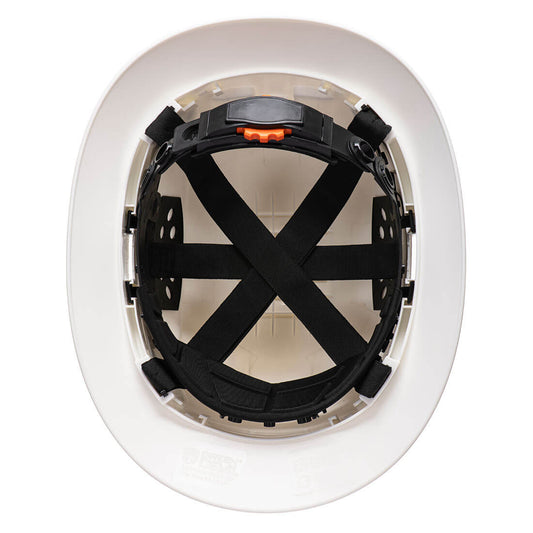 Portwest PW28 Full Brim Extra Hard Hat in White - back view