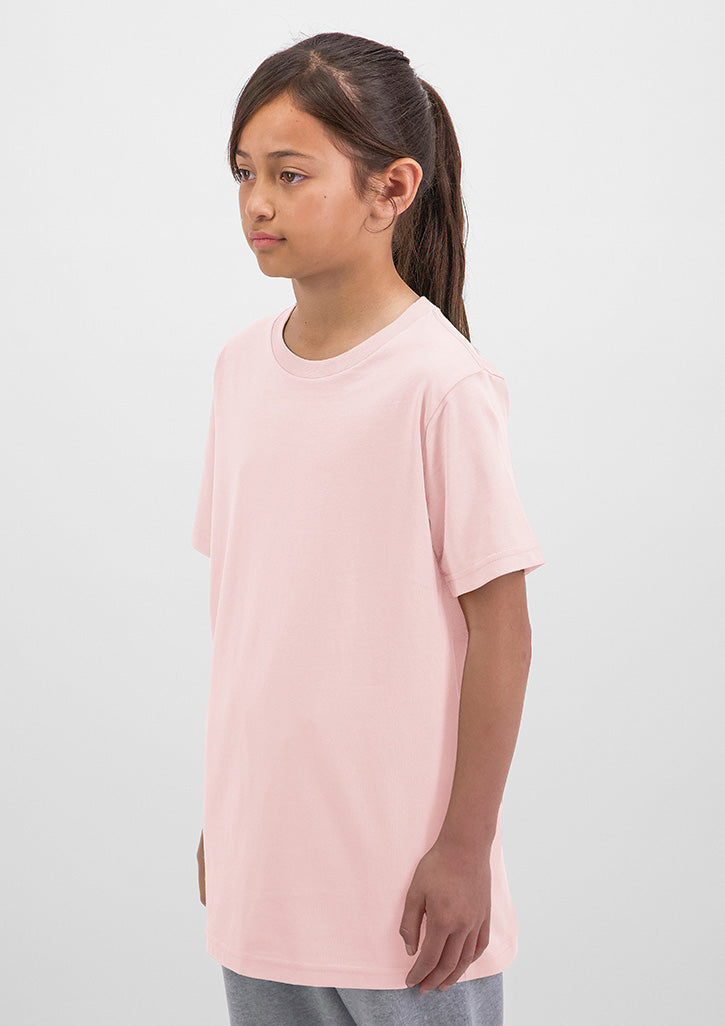 Basis Kids Short Sleeve Tee - X1001K in Pink - model