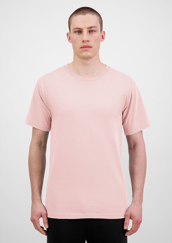 Basis Mens Short Sleeve Tee - X1001M in Pink - model