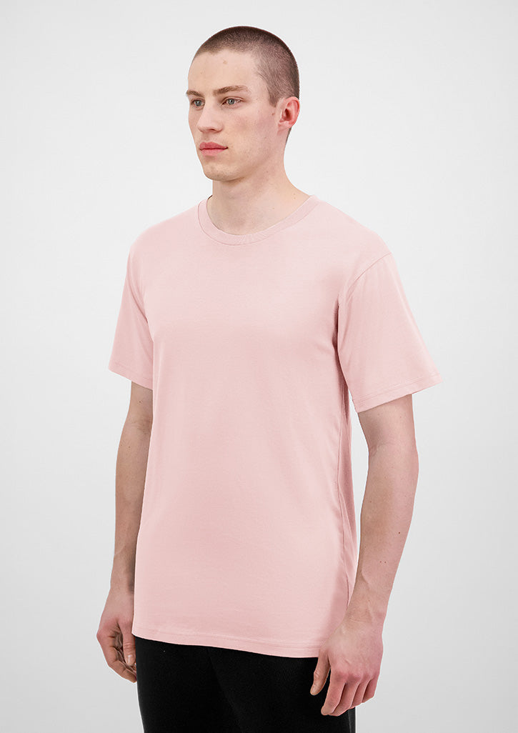 Basis Mens Short Sleeve Tee - X1001M in Pink - model