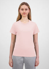 Basis Womens Short Sleeve Tee - X1001W in Pink - model