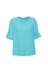 Womens Aria Fluted Sleeve Blouse - RB966LS - biz-corporates-0