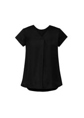 Womens Kayla V-Neck Pleat Blouse - RB967LS - biz-corporates-2