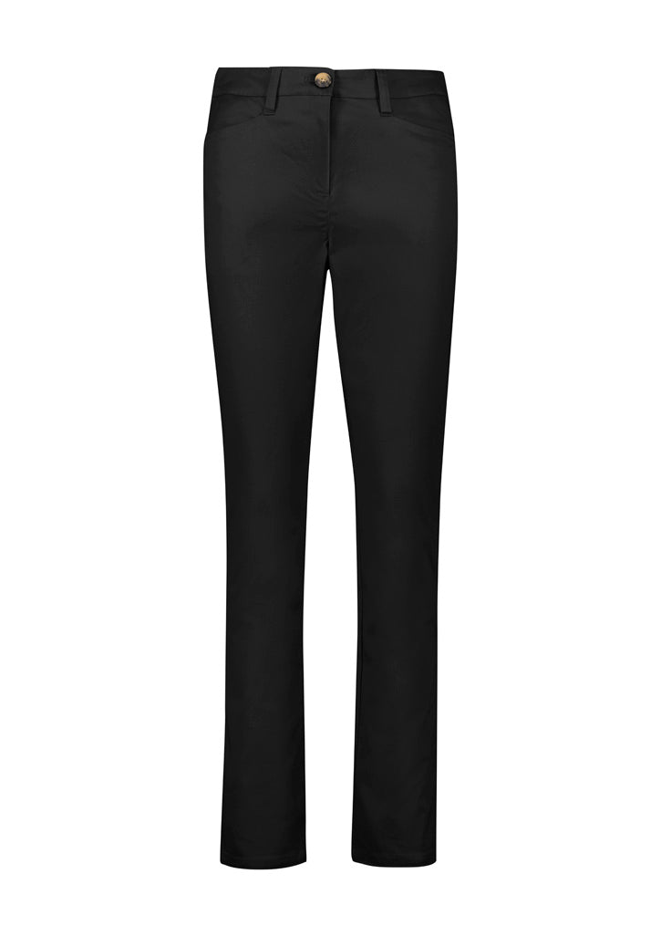 Biz Corporates RGP263L Traveller Womens Slim Leg Stretch Chino Pant in Black