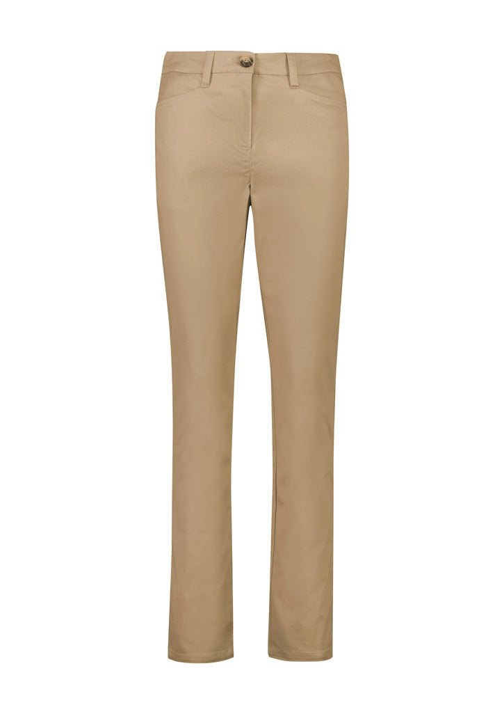 Biz Corporates RGP263L Traveller Womens Slim Leg Stretch Chino Pant in Desert