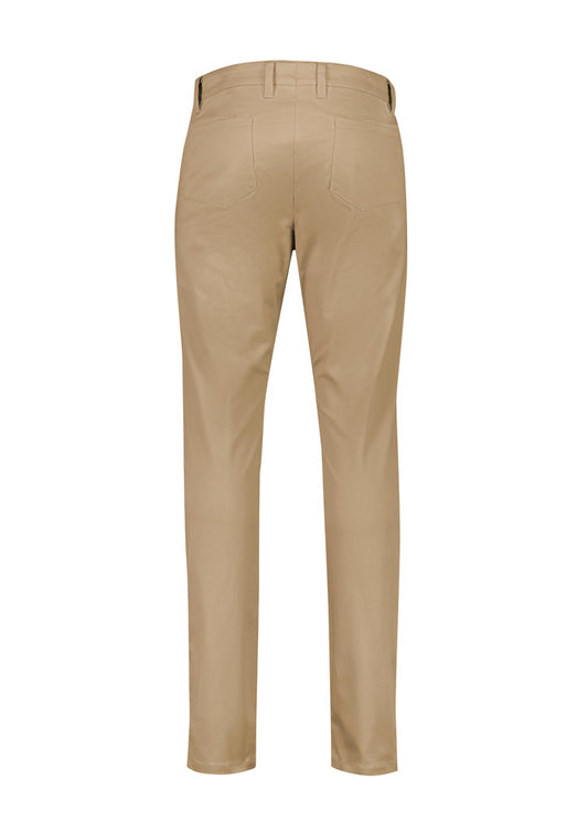 Biz Corporates RGP263M Traveller Mens Tapered Stretch Chino Pant in Desert - back view