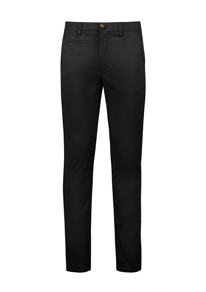 Biz Corporates RGP264M Traveller Mens Modern Stretch Chino Pant in Black