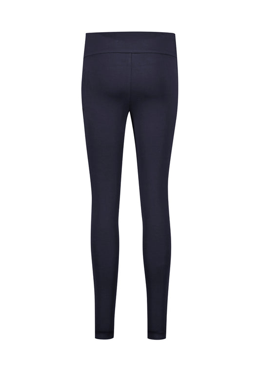 Biz Corporates RGP303L Scuba Ponte Womens High-rise Pull-on Corporate Legging in Navy - back view