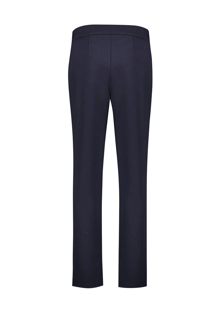 Biz Corporates RGP304L Scuba Ponte Womens Mid-rise Pull-on Pant in Navy - back view