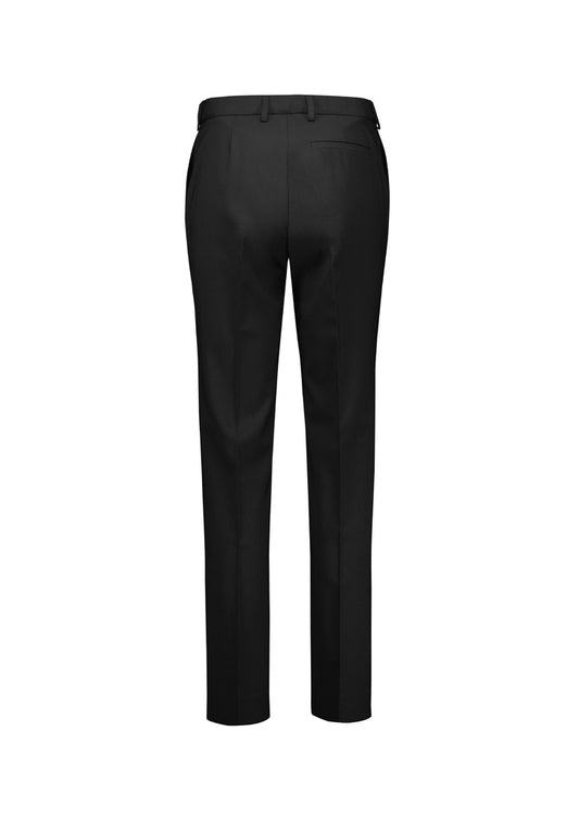 Biz Corporates RGP404L Renew Womens Tapered Adjustable Waist Pant in Pencil Black - back view