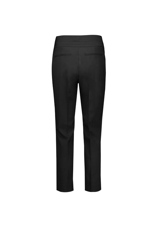 Biz Corporates RGP406L Renew Womens 7/8 Mid-Waist Slim Leg Pant in Pencil Black - back view
