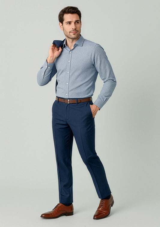 Renew Mens Slim Fit Flat Front Pant - RGP407M - biz-corporates-0