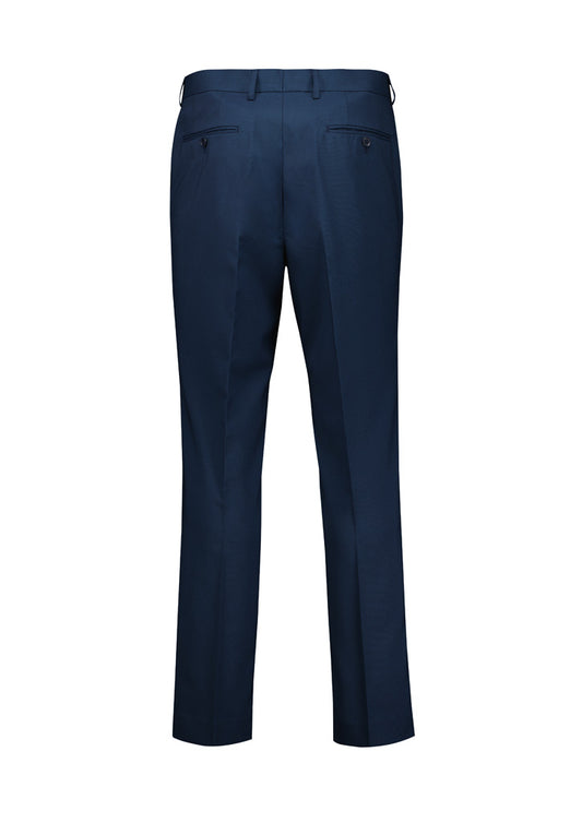 Biz Corporates RGP407M Renew Mens Slim Fit Flat Front Pant in Navy Dusk - back view