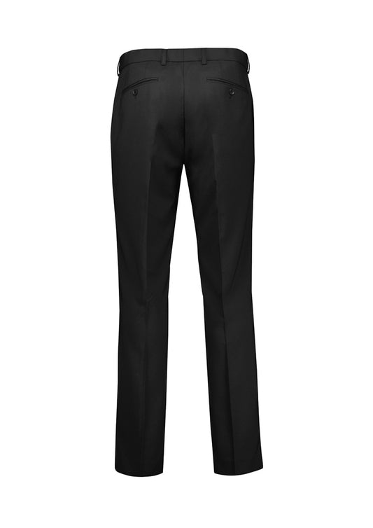 Biz Corporates RGP408M Renew Mens Adjustable Waist Straight Leg Pant in Pencil Black - back view