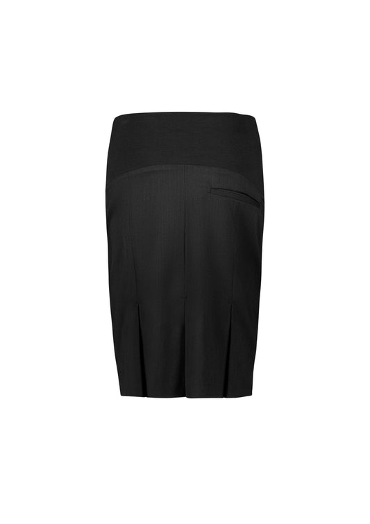 Biz Corporates RGS307L Cool Stretch Womens Maternity Skirt in Black - back view