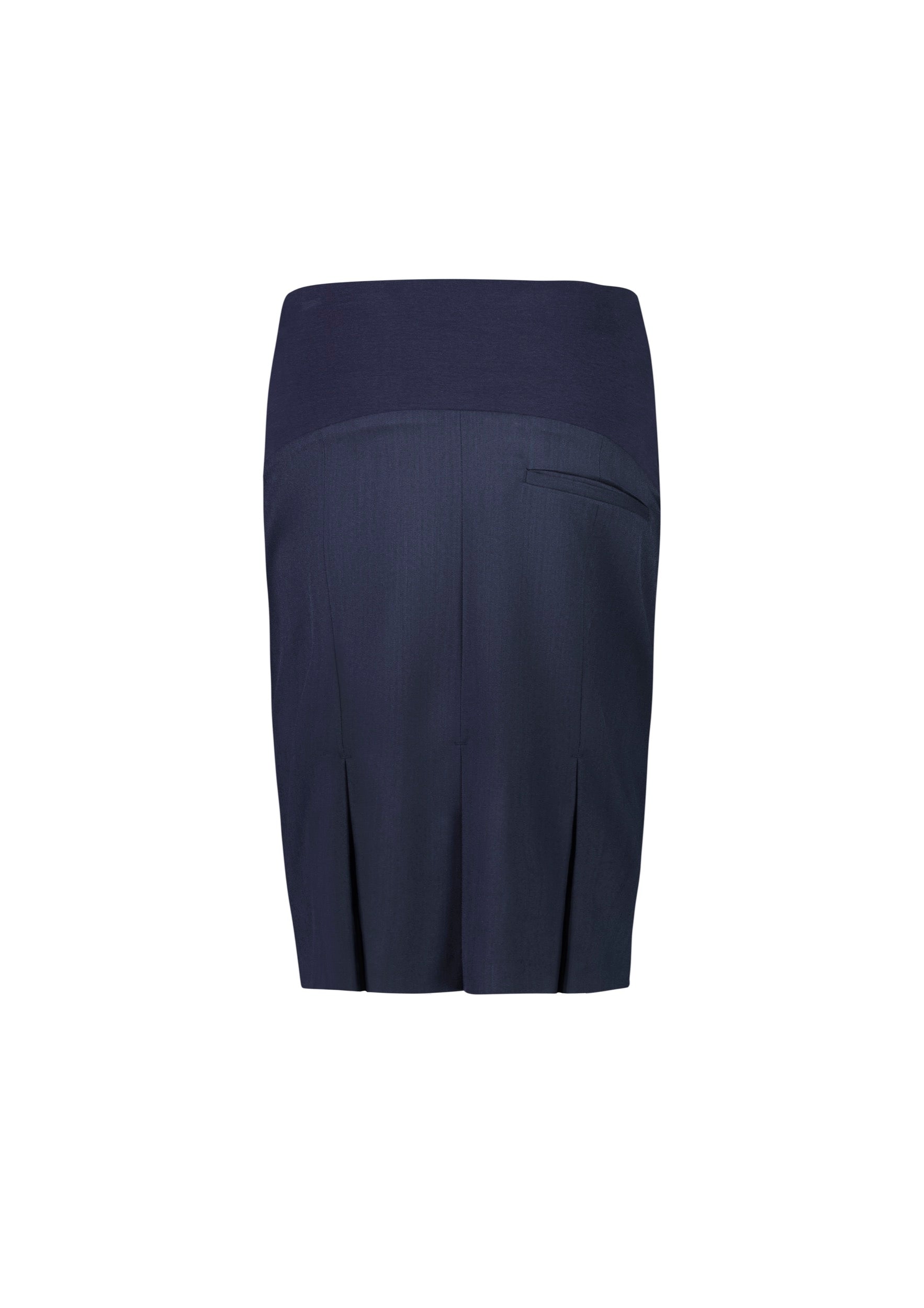 Biz Corporates RGS307L Cool Stretch Womens Maternity Skirt in Navy - back view