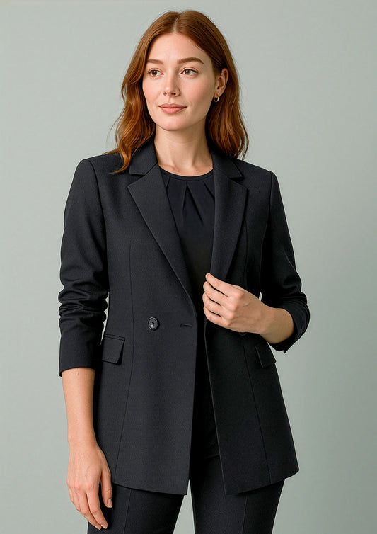 Renew Womens Double Breasted Longline Jacket - RJ400L - biz-corporates-0