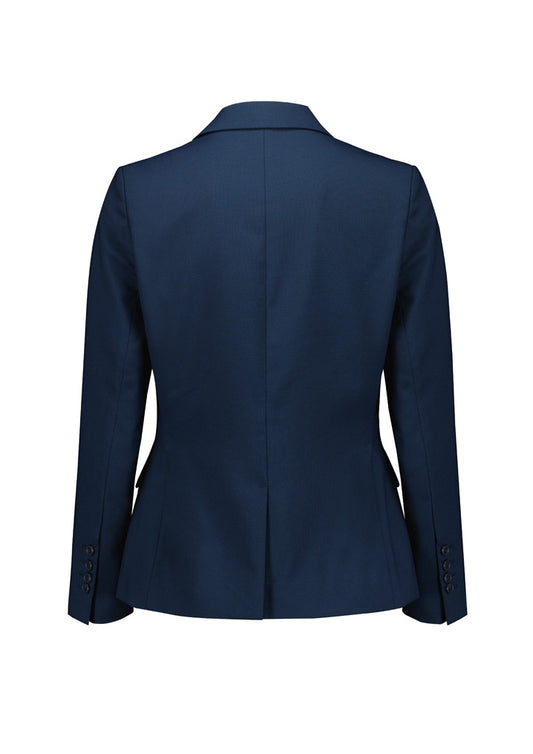 Biz Corporates RJ401L Renew Womens Single Button Mid Length Jacket in Navy Dusk - back view