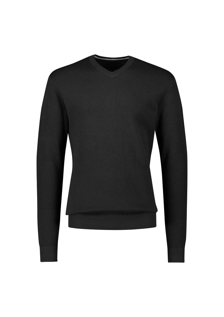 Biz Corporates RJP266M Osaka Mens Pineapple Knit Jumper in Black