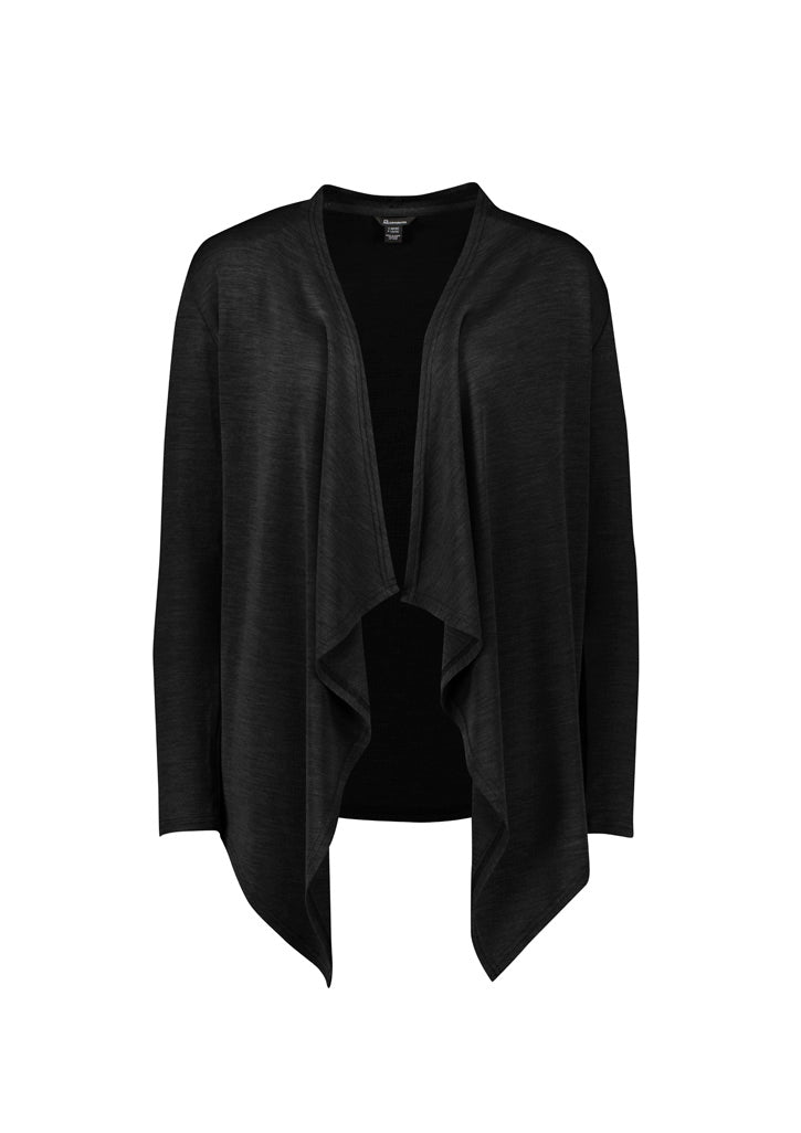 Biz Corporates RLC267L Sofia Womens Waterfall Cardigan in Black