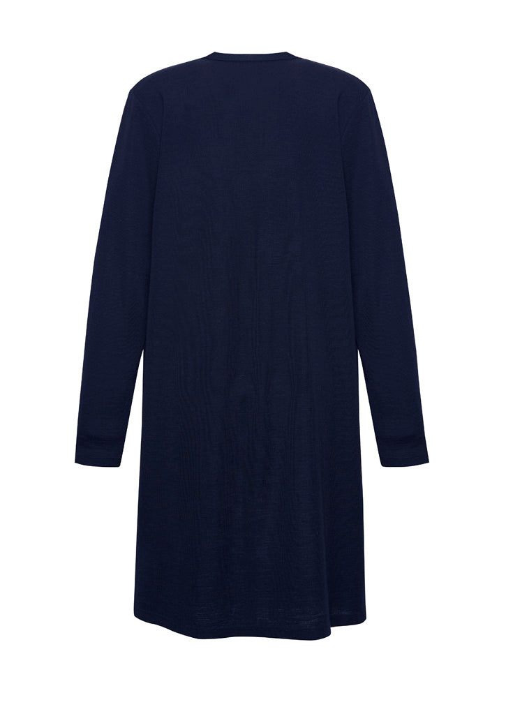 Biz Corporates RLC970L Chelsea Womens Longline Cardigan in Navy - back view