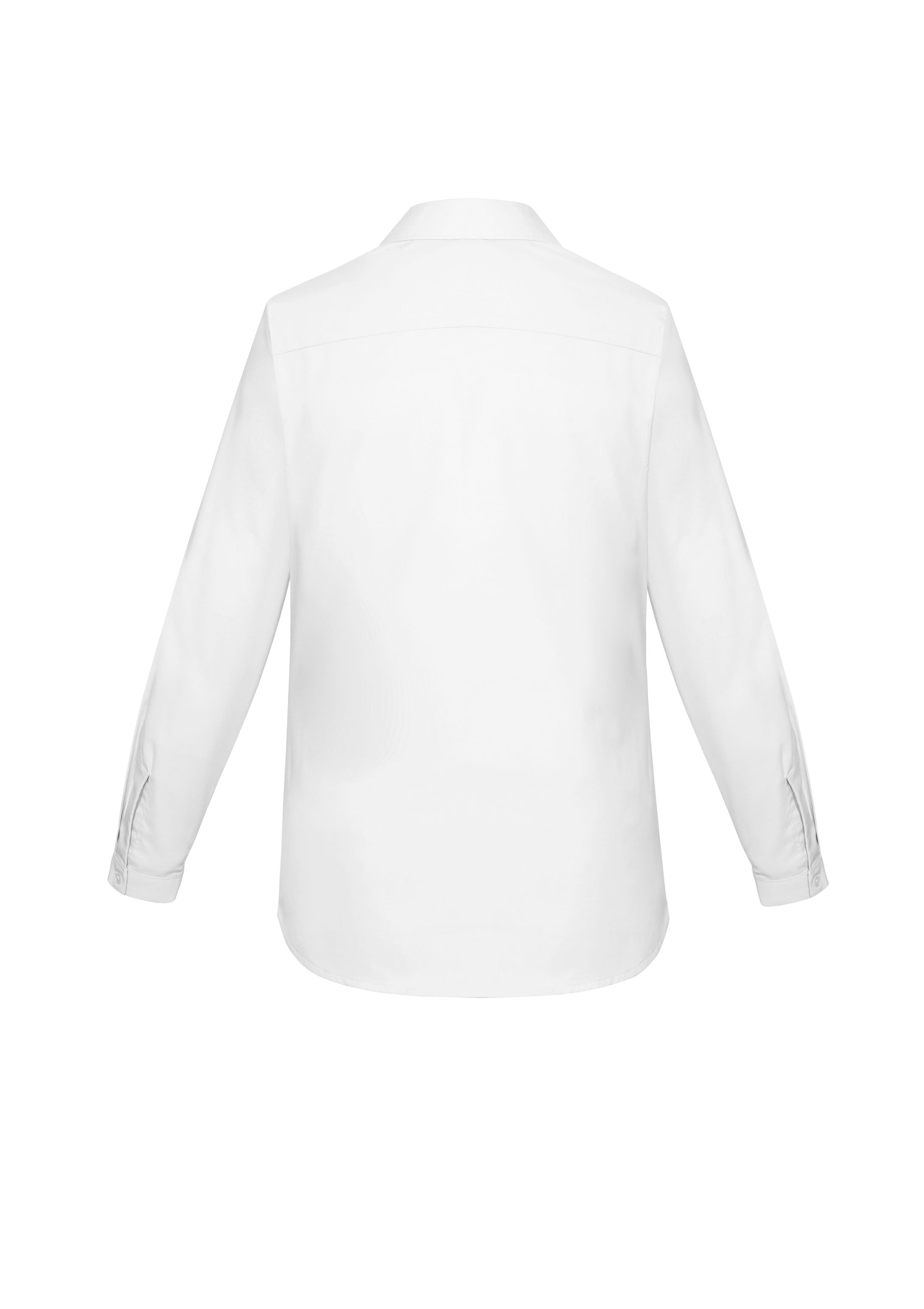 Biz Corporates RS968LL Charlie Womens Long Sleeve Shirt in White - back view