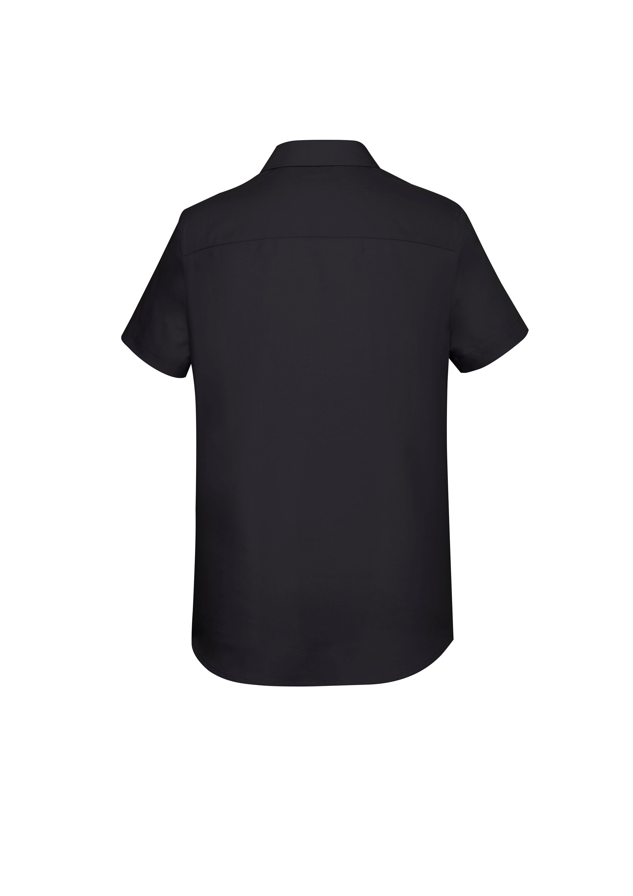Biz Corporates RS968LS Charlie Womens Short Sleeve Shirt in Black - back view