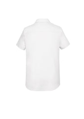 Biz Corporates RS968LS Charlie Womens Short Sleeve Shirt in White - back view