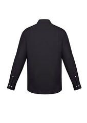 Biz Corporates RS968ML Charlie Mens Classic Fit Long Sleeve Shirt in Black - back view