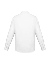 Biz Corporates RS968ML Charlie Mens Classic Fit Long Sleeve Shirt in White - back view