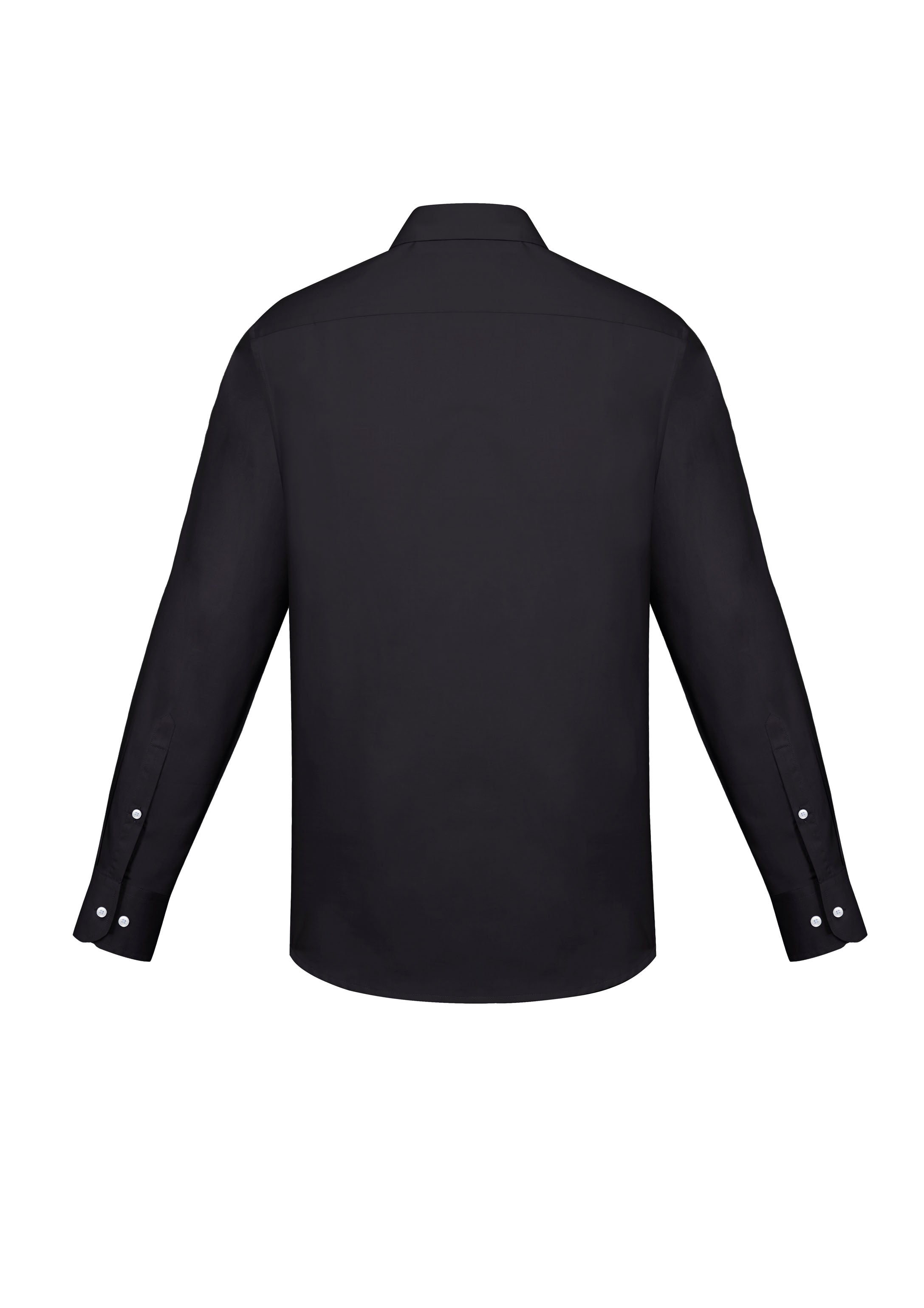 Biz Corporates RS969ML Charlie Mens Slim Fit Long Sleeve Shirt in Black - back view