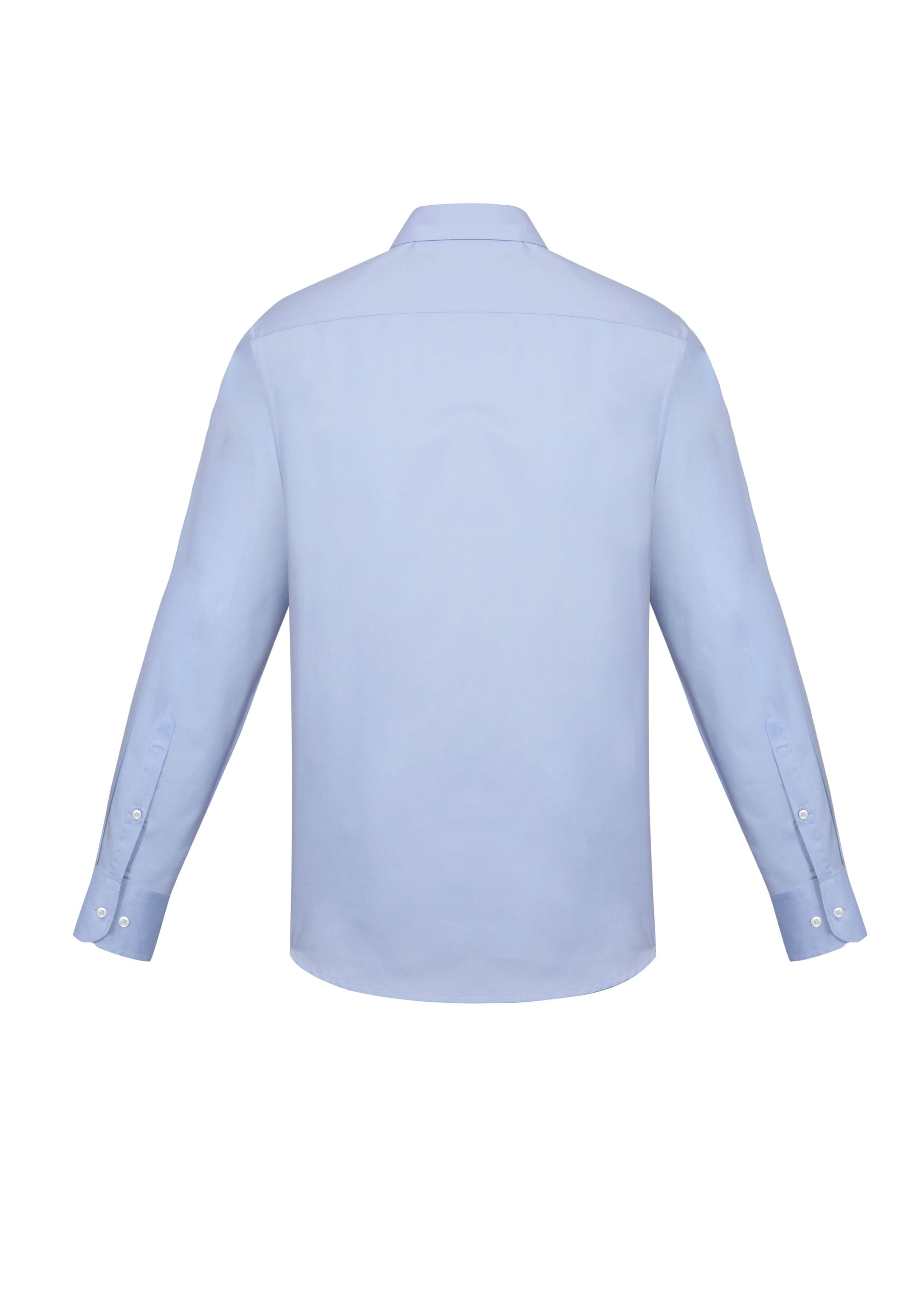 Biz Corporates RS969ML Charlie Mens Slim Fit Long Sleeve Shirt in Blue Chambray - back view
