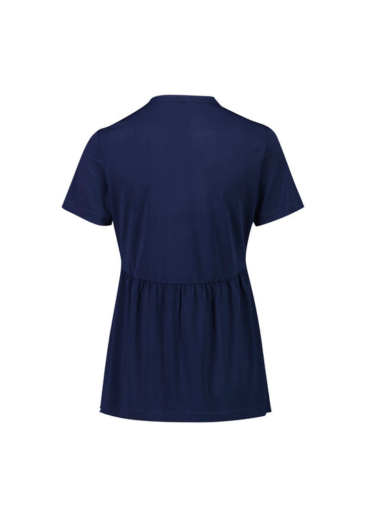 Biz Corporates RT262LS Mali Womens Stretch Tunic T-Top in Navy - back view