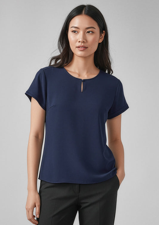 Evelyn Womens Short Sleeve Blouse - RU569LS - biz-corporates-0