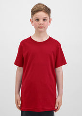 Basis Kids Short Sleeve Tee - X1001K in Red - model