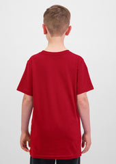 Basis Kids Short Sleeve Tee - X1001K in Red - model