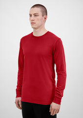 Basis Mens Long Sleeve Tee - X1002M in Red - model