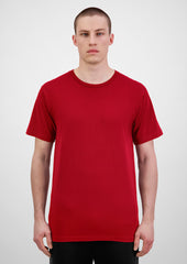 Basis Mens Short Sleeve Tee - X1001M in Red - model