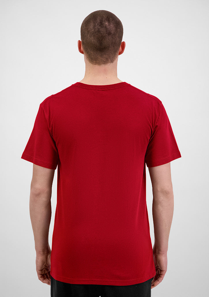 Basis Mens Short Sleeve Tee - X1001M in Red - model