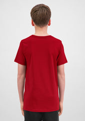 Basis Youth Short Sleeve Tee - X1001Y in Red - model