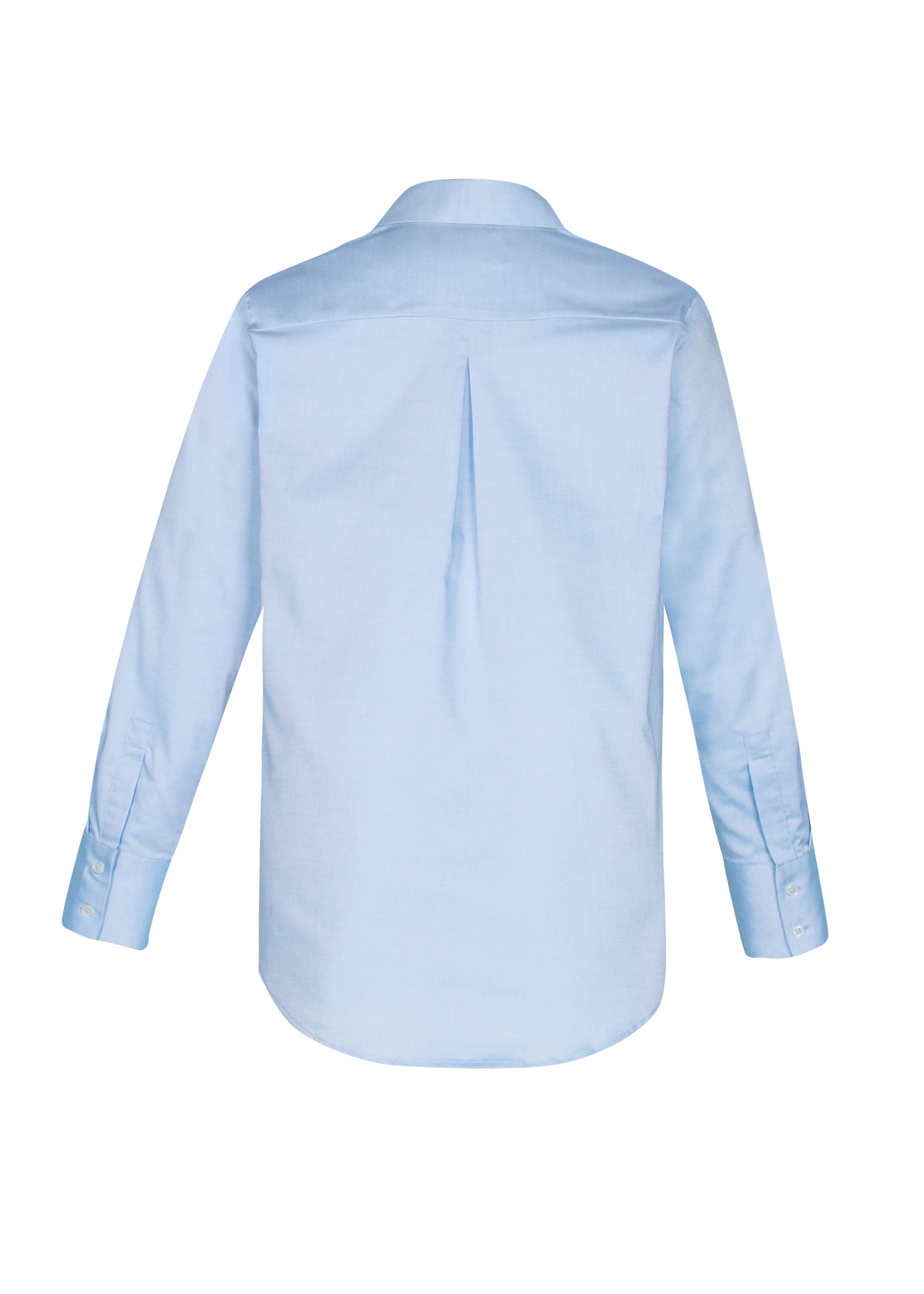 Biz Collection S016LL Camden Womens Long Sleeve Shirt in Blue - back view