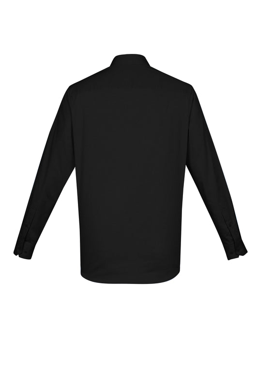 Biz Collection S016ML Camden Mens Long Sleeve Shirt in Black - back view