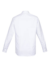 Biz Collection S016ML Camden Mens Long Sleeve Shirt in White - back view