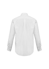 Biz Collection S10510 Base Mens Long Sleeve Shirt in White - back view