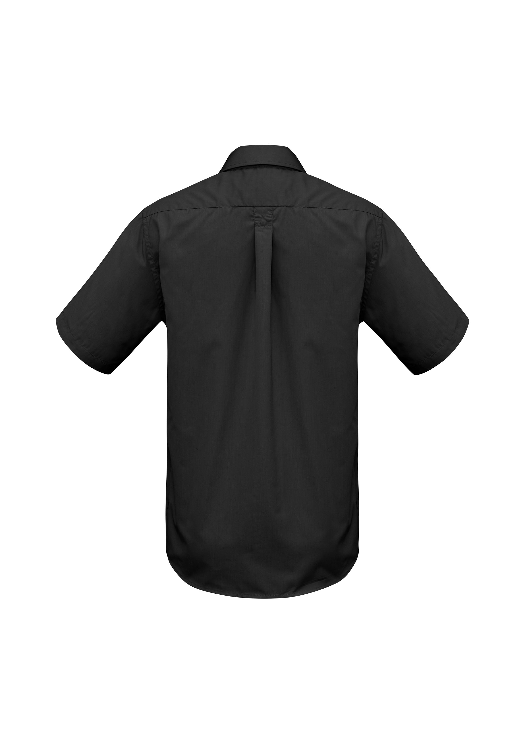 Biz Collection S10512 Base Mens Short Sleeve Shirt in Black - back view