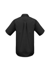 Biz Collection S10512 Base Mens Short Sleeve Shirt in Black - back view