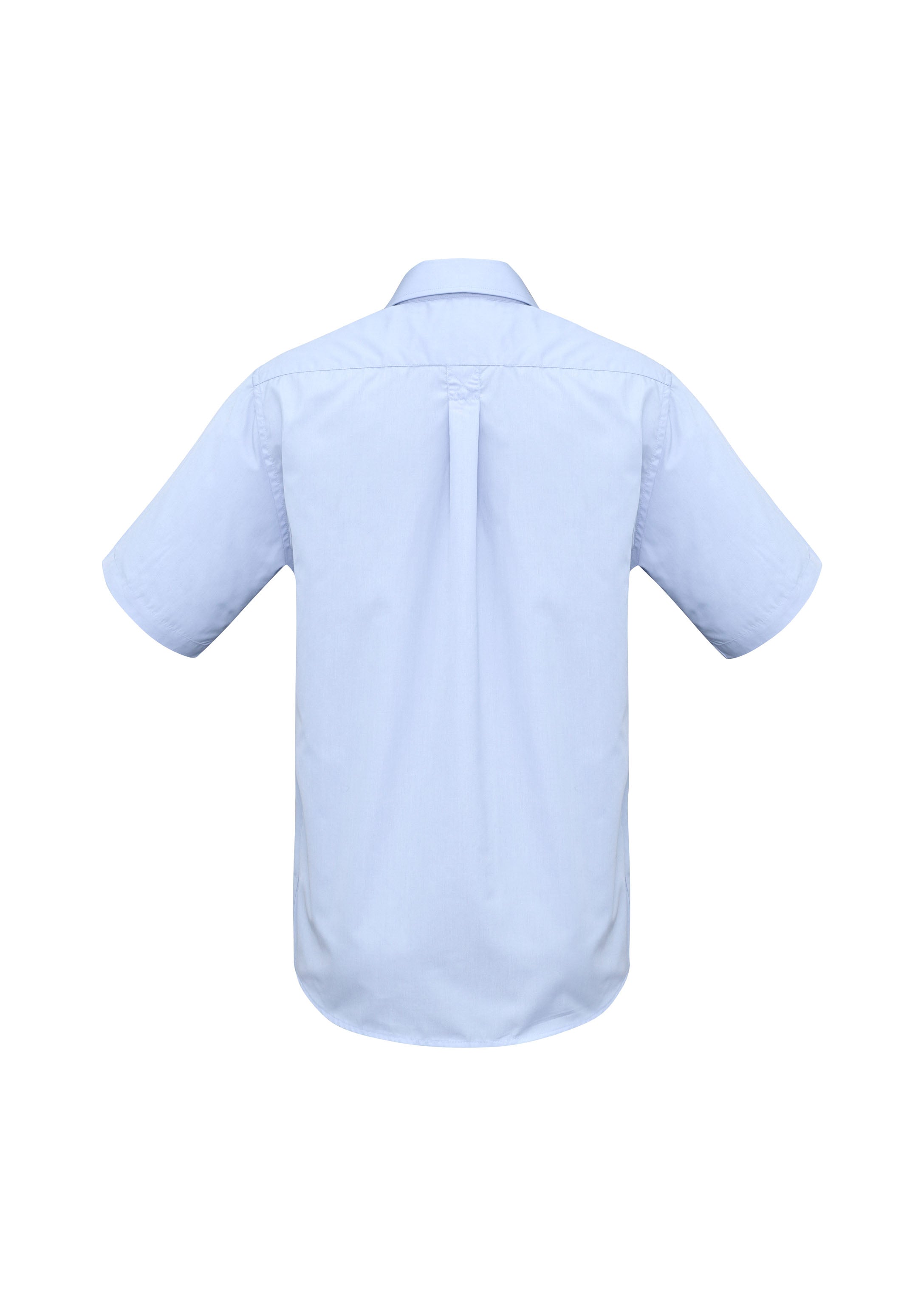 Biz Collection S10512 Base Mens Short Sleeve Shirt in Blue - back view