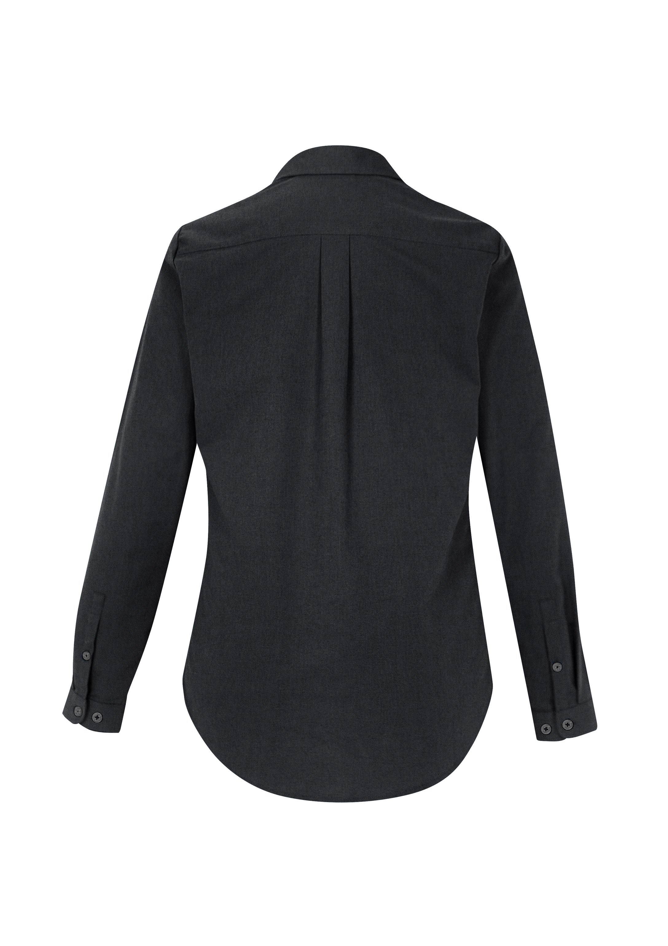 Biz Collection S127LL Memphis Womens Long Sleeve Shirt in Black - back view