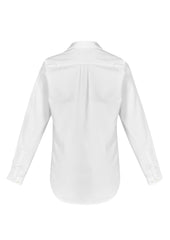 Biz Collection S127LL Memphis Womens Long Sleeve Shirt in White - back view